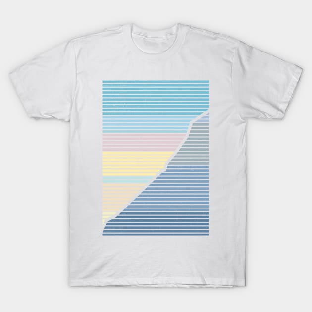 Summer Mountain Stripes T-Shirt by Vanphirst